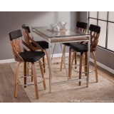 LumiSource York Counter Stool - CHARCOAL - Lifestyle
