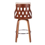 LumiSource York Counter Stool - CREAM - Rear