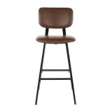 LumiSource Foundry Barstool - Set of 2 - ESPRESSO - Front