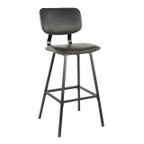 LumiSource Foundry Barstool - Set of 2 - GREY - Perspective