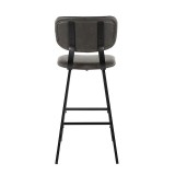 LumiSource Foundry Barstool - Set of 2 - GREY - Rear