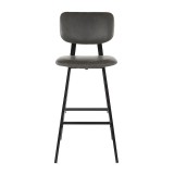 LumiSource Foundry Barstool - Set of 2 - GREY - Front