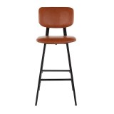 LumiSource Foundry Barstool - Set of 2 - COGNAC - Front