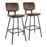 LumiSource Foundry Barstool - Set of 2 - ESPRESSO