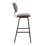 LumiSource Foundry Barstool - Set of 2 - ESPRESSO - Side