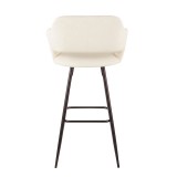 LumiSource Margarite Barstool - Set of 2 - CREAM - Rear