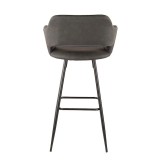 LumiSource Margarite Barstool - Set of 2 - GREY - Front