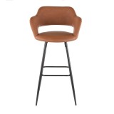 LumiSource Margarite Barstool - Set of 2 - BROWN - Front