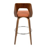 LumiSource Trilogy 30" Barstool - Set of 2 - ORANGE - Rear