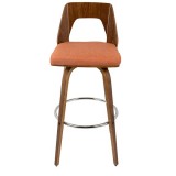 LumiSource Trilogy 30" Barstool - Set of 2 - ORANGE - Front