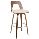 LumiSource Trilogy 30" Barstool - Set of 2 - CREAM - Perspective