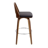 LumiSource Trilogy 30" Barstool - Set of 2 - BROWN - Side