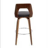 LumiSource Trilogy 30" Barstool - Set of 2 - BROWN - Rear