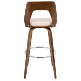 LumiSource Trilogy 30" Barstool - Set of 2 - CREAM - Rear