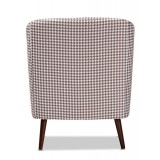 Baxton Studio Gia Brown White Houndstooth Accent Chair