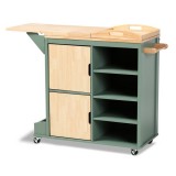 Baxton Studio Dorthy Two-Tone Kitchen Storage Cart