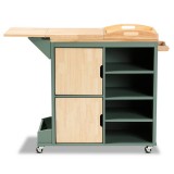 Baxton Studio Dorthy Two-Tone Kitchen Storage Cart