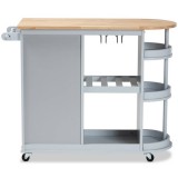 Baxton Studio Donnie Two-Tone Kitchen Storage Cart
