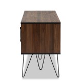 Baxton Studio Corina Two Tone Walnut Black Wood TV Stand