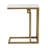 Baxton Studio Renzo Faux Marble Table Top End Table