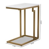 Baxton Studio Renzo Faux Marble Table Top End Table
