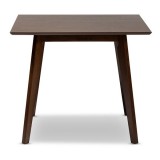 Baxton Studio Pernille Walnut Square Dining Table