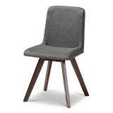 Baxton Studio Pernille Grey Fabric Upholstered Dining Chairs - Set of 4