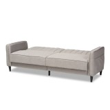 Baxton Studio Colby Light Grey Fabric Upholstered Sleeper Sofa