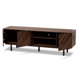 Baxton Studio Berit Walnut Wood TV Stand