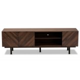 Baxton Studio Berit Walnut Wood TV Stand