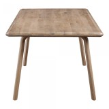 Moe's Home Collection Malibu Dining Table White Oak - Side View