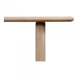 Moe's Home Collection Malibu Dining Table White Oak - Side Detail