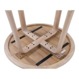 Malibu Round Dining Table White Oak - Bottom Angle
