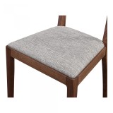 Moe's Home Collection Leone Dining Chair Walnut Set Of Two - Close-Up