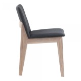 Moe's Home Collection Deco Oak Dining Chair Grey - Set Of Two - Side View