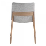 Moe's Home Collection Deco Oak Dining Chair Light Grey - Set Of Two - Back View