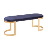 LumiSource Demi Bench - BLUE - Perspective