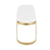 LumiSource Demi Bench - WHITE - Side