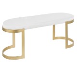 LumiSource Demi Bench - WHITE - Perspective