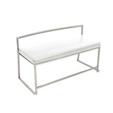 LumiSource Fuji Bench - WHITE - Perspective