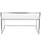 LumiSource Fuji Bench - WHITE - Rear