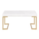 LumiSource Midas Bench - WHITE - Rear / Front