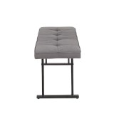 LumiSource Roman Bench - GREY - Side