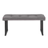 LumiSource Roman Bench - GREY - Rear/Front