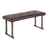 LumiSource Roman Bench - ESPRESSO - Perspective