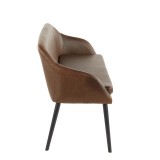 LumiSource Shelton Bench - ESPRESSO - Side