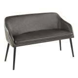 LumiSource Shelton Bench - CHARCOAL - Perspective