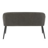 LumiSource Shelton Bench - CHARCOAL - Rear
