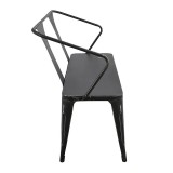 LumiSource Waco Bench - BLACK - Side