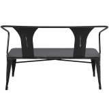 LumiSource Waco Bench - BLACK - Rear